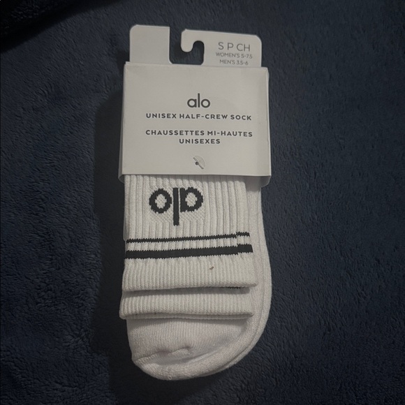 ALO Yoga Other - ALO Yoga White and Black Unisex Half-Crew Socks